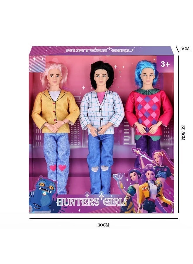KPop Demon Hunters Saja Boys 11.5-inch real 11-joint doll toy gift for family and friends - Image 1